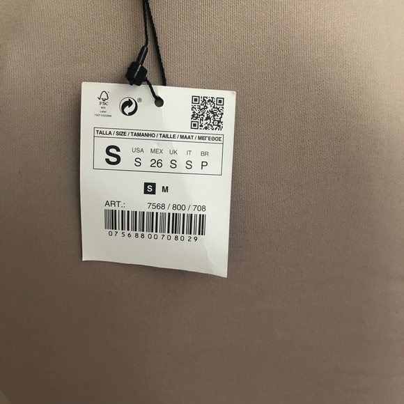 Zara NWT Stretch Material Blouse. - Picture 5 of 5